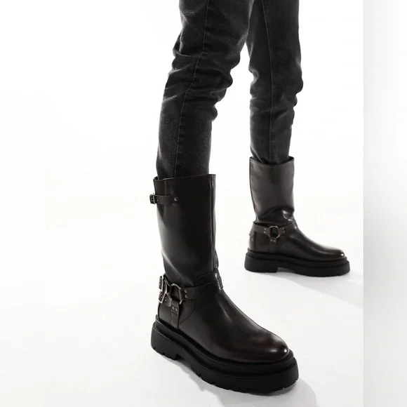 ASOS Chunky Biker Boots - Picture 7 of 8